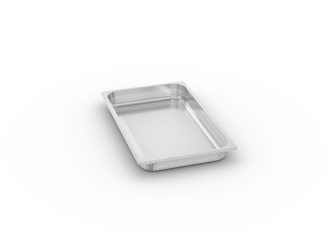 Rust-free stainless steel perforated container